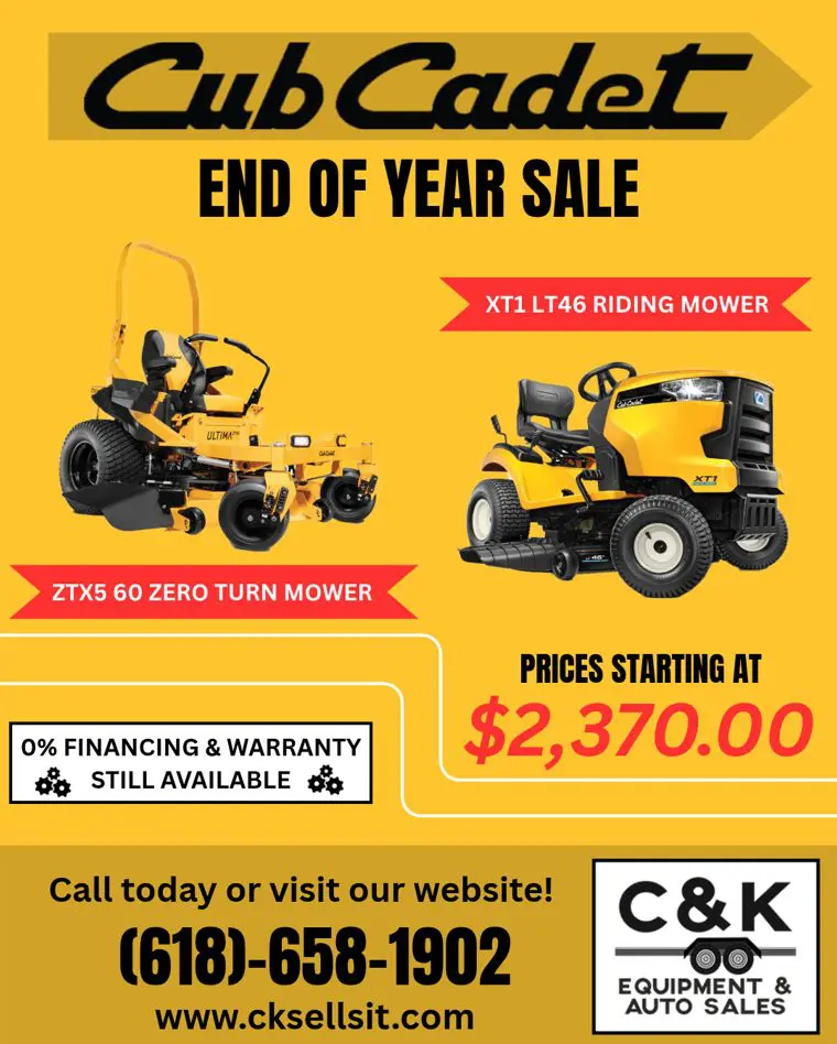 CUB CADET END OF YEAR